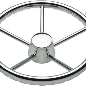 Schmitt Marine 170 Destroyer 13.5" Stainless Steering Wheel with Finger Grip