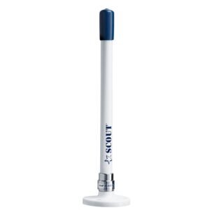 Scout 9" Stubby White VHF Antenna with Quick Mount